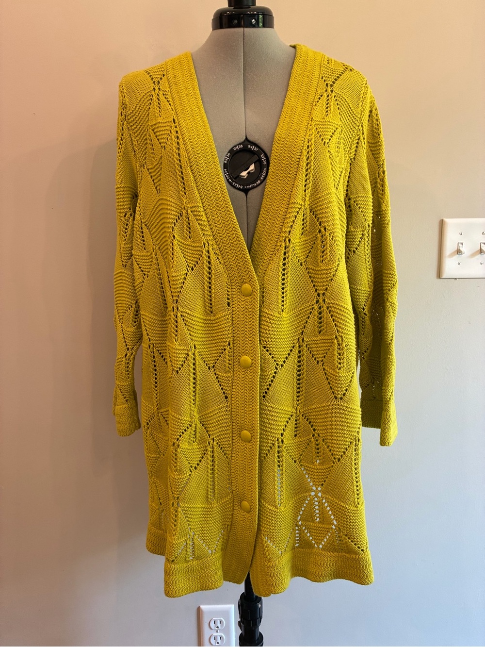 Joan Rivers Classics Collection Crochet Long Cardigan Sweater 0001